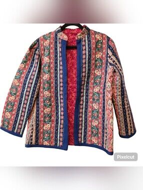 70s Quilted Boho Jacket